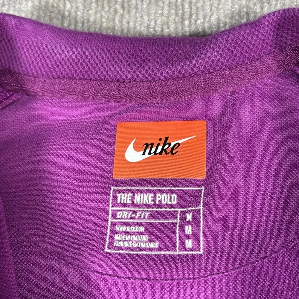 Nike The Nike Polo Shirt Mens M Short Sleeve Purple‎ Dri Fit Knit Golf